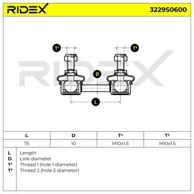Stabilizer Link RIDEX 3229S0600 3229S0600 - photo 5