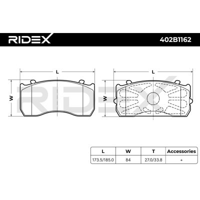 Brake Pads Set RIDEX 402B1162 402B1162 - photo 9
