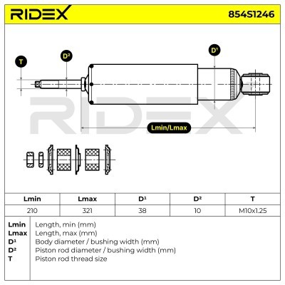 Shock Absorber RIDEX 854S1246 854S1246 - photo 8