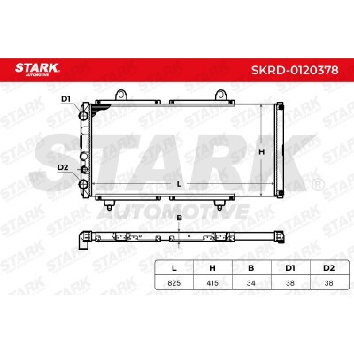 Radiator, Engine Cooling Stark SKRD-0120378 SKRD-0120378 - photo 4