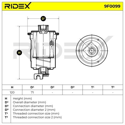 Fuel Filter RIDEX 9F0099 9F0099 - photo 5
