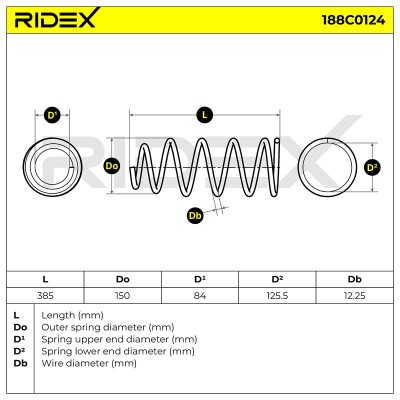 Suspension Spring RIDEX 188C0124 188C0124 - photo 5