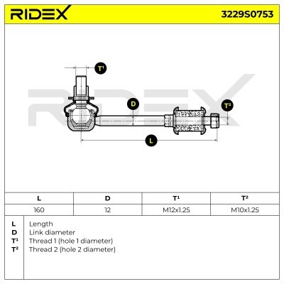 Stabilizer Link RIDEX 3229S0753 3229S0753 - photo 6