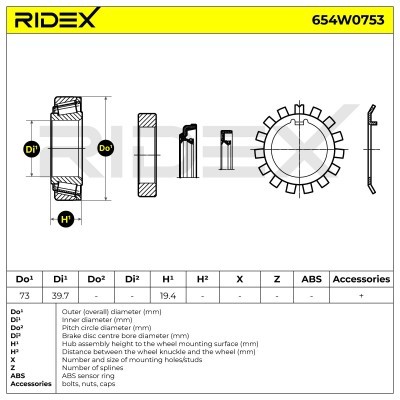 Wheel Bearing Kit RIDEX 654W0753 654W0753 - photo 8