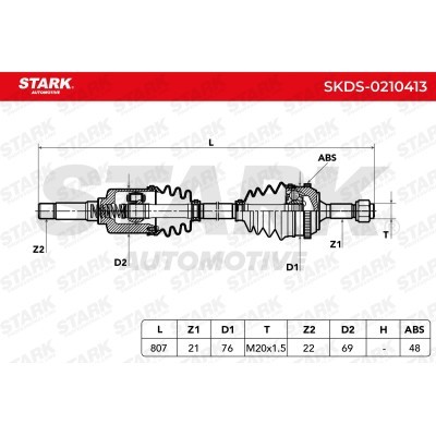 Drive Shaft Stark SKDS-0210413 SKDS-0210413 - photo 7