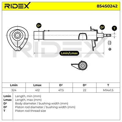 Shock Absorber RIDEX 854S0242 854S0242 - photo 8