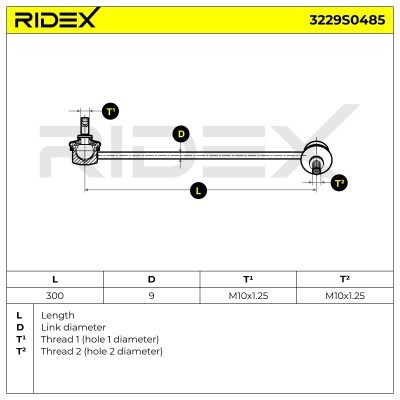 Stabilizer Link RIDEX 3229S0485 3229S0485 - photo 5