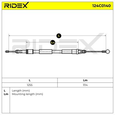 Cable Pull, Parking Brake RIDEX 124C0140 124C0140 - photo 6
