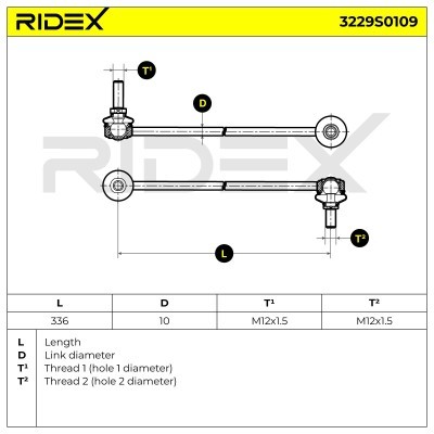 Stabilizer Link RIDEX 3229S0109 3229S0109 - photo 7