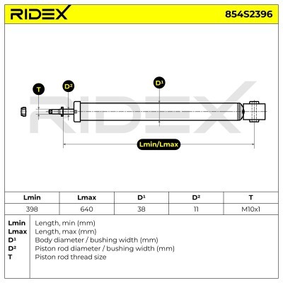 Shock Absorber RIDEX 854S2396 854S2396 - photo 8
