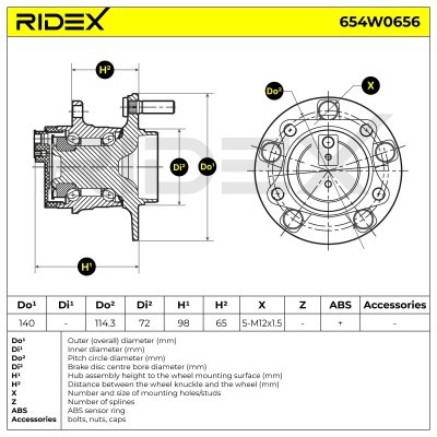 Wheel Bearing RIDEX 654W0656 654W0656 - photo 5