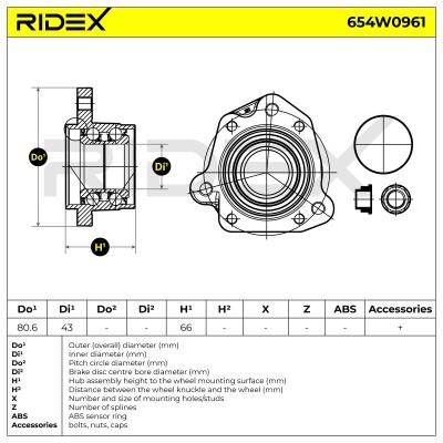 Wheel Bearing RIDEX 654W0961 654W0961 - photo 5