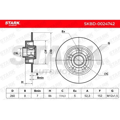 Brake Disc Stark SKBD-0024742 SKBD-0024742 - photo 5