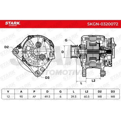 Alternator Stark SKGN-0320072 SKGN-0320072 - photo 6