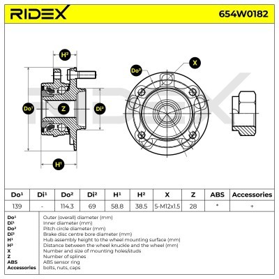 Wheel Bearing RIDEX 654W0182 654W0182 - photo 3