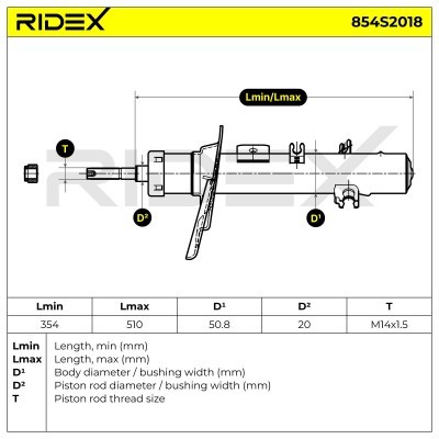 Shock Absorber RIDEX 854S2018 854S2018 - photo 8
