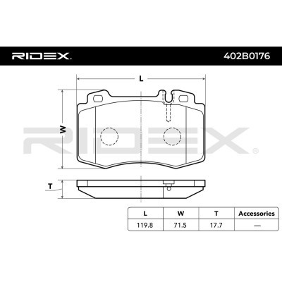Brake Pads Set RIDEX 402B0176 402B0176 - photo 4
