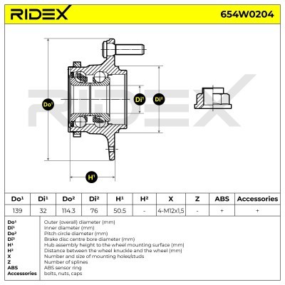 Wheel Bearing RIDEX 654W0204 654W0204 - photo 7
