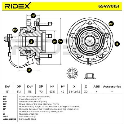Wheel Bearing RIDEX 654W0151 654W0151 - photo 5