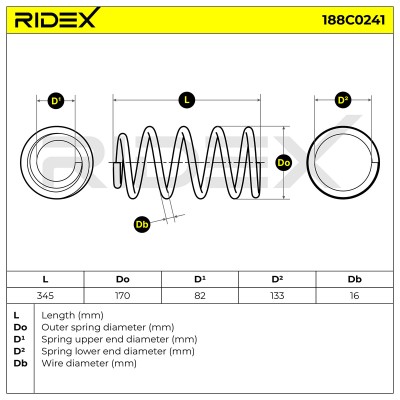 Suspension Spring RIDEX 188C0241 188C0241 - photo 5