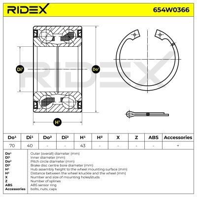 Wheel Bearing RIDEX 654W0366 654W0366 - photo 3