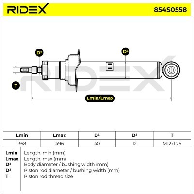 Shock Absorber RIDEX 854S0558 854S0558 - photo 8
