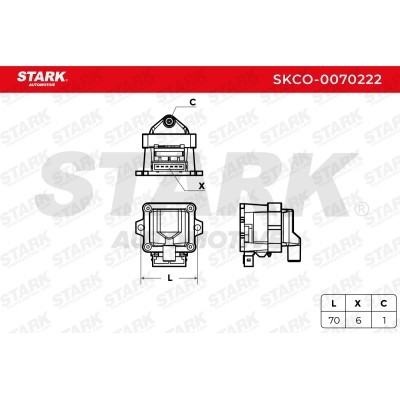 Ignition Coil Stark SKCO-0070222 SKCO-0070222 - photo 2