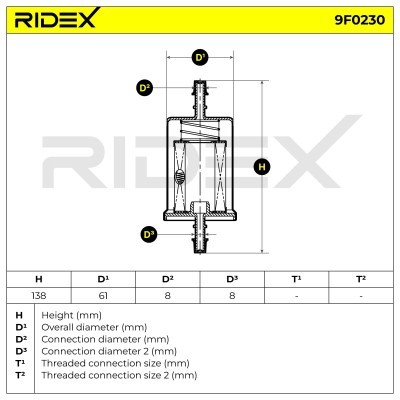 Fuel Filter RIDEX 9F0230 9F0230 - photo 6
