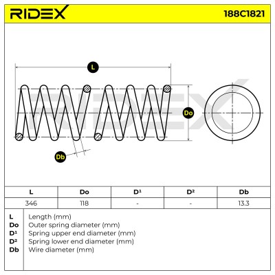 Suspension Spring RIDEX 188C1821 188C1821 - photo 4