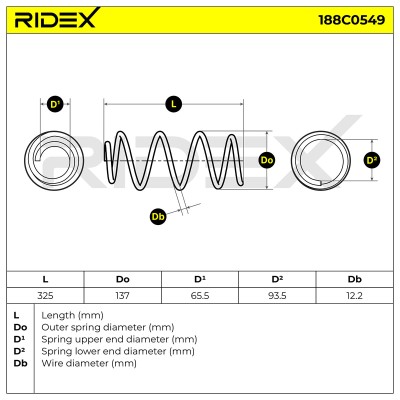 Suspension Spring RIDEX 188C0549 188C0549 - photo 6