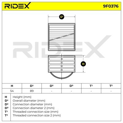 Fuel Filter RIDEX 9F0376 9F0376 - photo 6