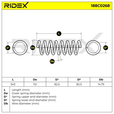 Suspension Spring RIDEX 188C0268 188C0268 - photo 5