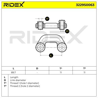 Stabilizer Link RIDEX 3229S0063 3229S0063 - photo 6