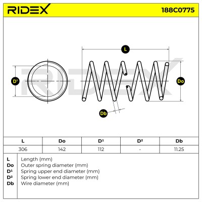 Suspension Spring RIDEX 188C0775 188C0775 - photo 5
