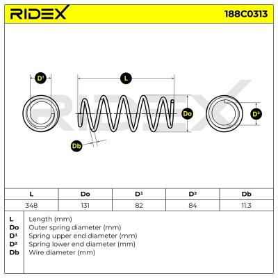 Suspension Spring RIDEX 188C0313 188C0313 - photo 7