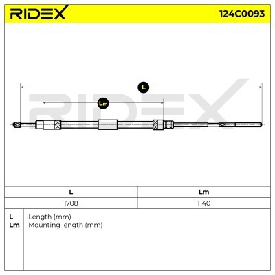 Cable Pull, Parking Brake RIDEX 124C0093 124C0093 - photo 6