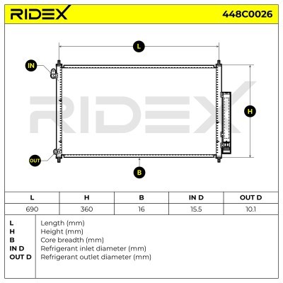 A/C condenser 448C0026 - photo 5