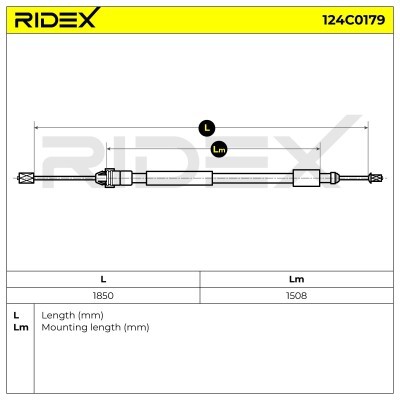 Cable Pull, Parking Brake RIDEX 124C0179 124C0179 - photo 5