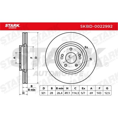 Brake Disc Stark SKBD-0022992 SKBD-0022992 - photo 5