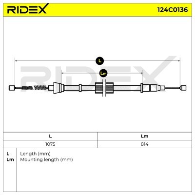 Cable Pull, Parking Brake RIDEX 124C0136 124C0136 - photo 6