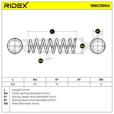 Suspension Spring RIDEX 188C0904 188C0904 - photo 6