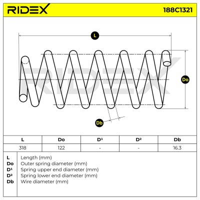 Suspension Spring RIDEX 188C1321 188C1321 - photo 5