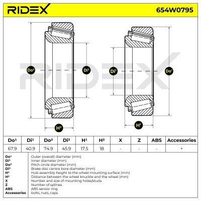 Wheel Bearing RIDEX 654W0795 654W0795 - photo 7