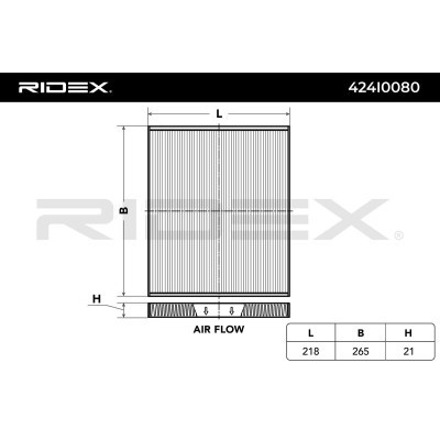 Cabin Air Filter RIDEX 424I0080 424I0080 - photo 2