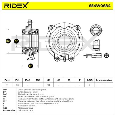 Wheel Bearing RIDEX 654W0684 654W0684 - photo 6