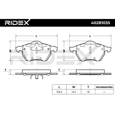 Brake Pads Set RIDEX 402B1035 402B1035 - photo 5