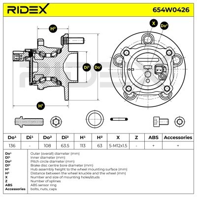 Wheel Bearing RIDEX 654W0426 654W0426 - photo 5