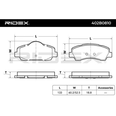 Brake Pads Set RIDEX 402B0810 402B0810 - photo 6