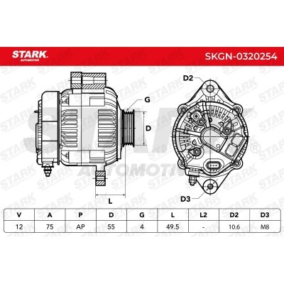 Alternator Stark SKGN-0320254 SKGN-0320254 - photo 6