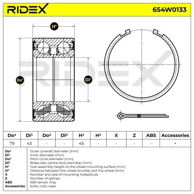 Wheel Bearing RIDEX 654W0133 654W0133 - photo 2